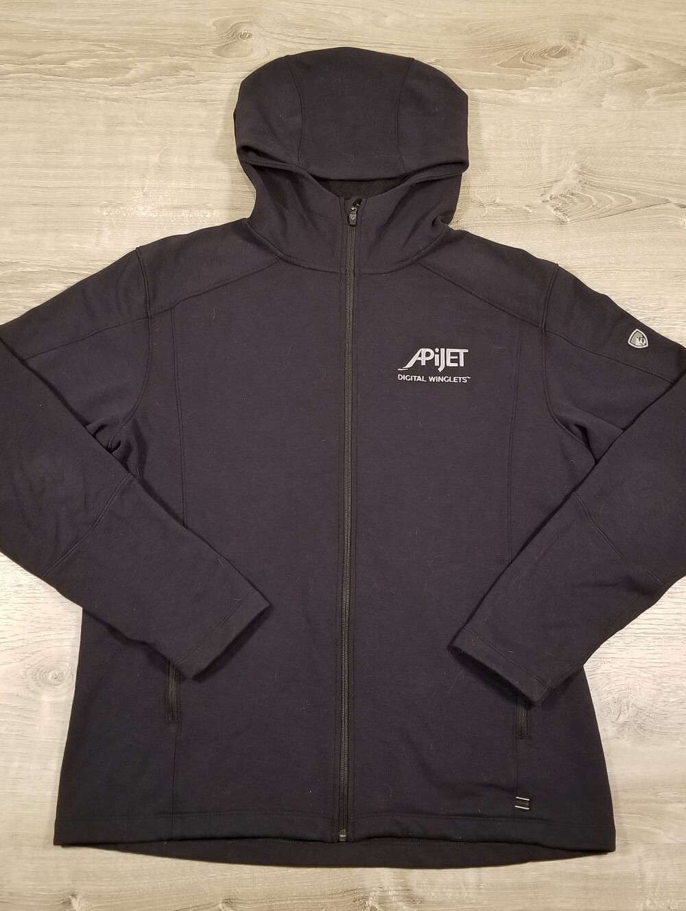 Kuhl Spekter Full Zip Hoodie Mens Size XL Black Performance Fleece Jacket 3193